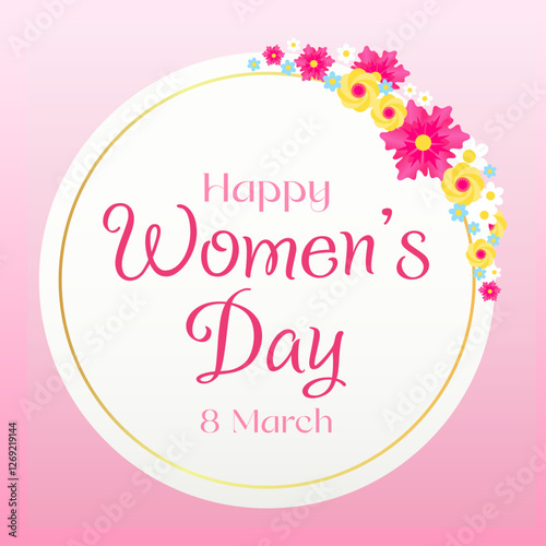 Cute tender card for International Women's Day on March 8