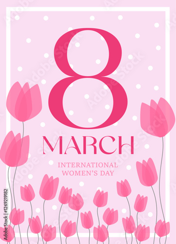 Cute tender card for International Women's Day on March 8
