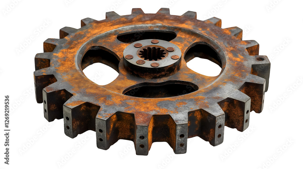 Rustic Gear Wheel Industrial Cog Design, Rusty Brown Iron for Retro and Grunge Themes, isolated on transparent background. Rustic Gear Wheel Industrial Cog Design, Rusty Brown Iron for Retro and Grunge Themes, isolated on transparent background.