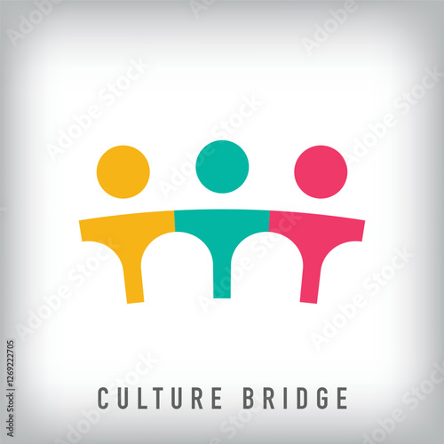 Premium human culture bridge logo design. architecture and construction company corporate logo template. vector.