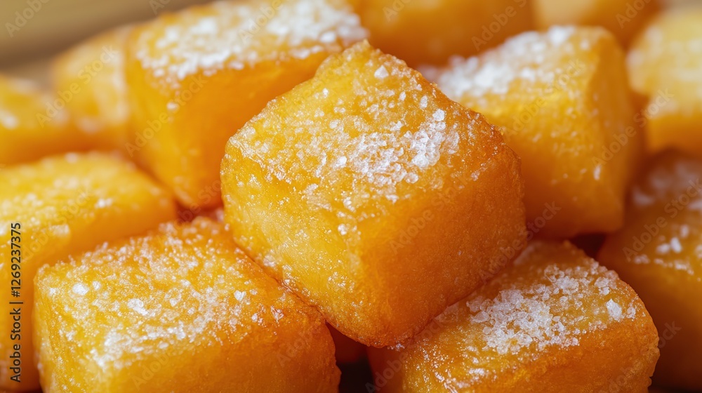Crispy golden fried cassava is ready to be served Crispy golden fried cassava is ready to be served