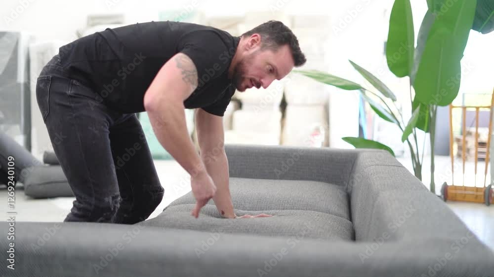 Craftsmanship in Action: Assembling a Quality Couch in Factory Craftsmanship in Action: Assembling a Quality Couch in Factory