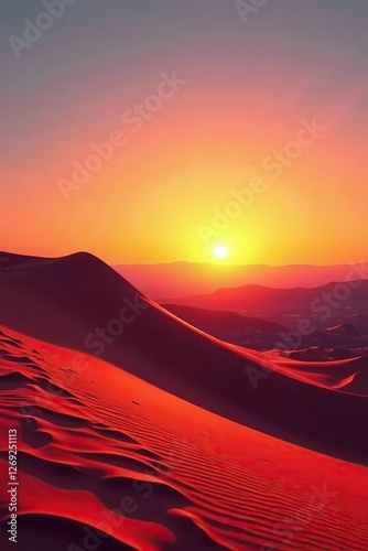 Dunes of Wadi Rum bathed in warm golden light as sunset fades slowly, sunsets, pink