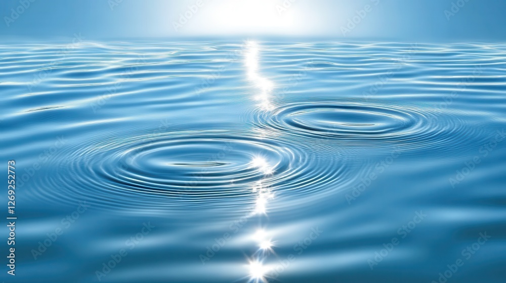A body of water with two large ripples in it A body of water with two large ripples in it