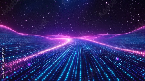 A blue and purple sky with a purple line running through it