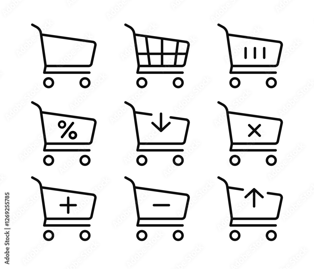 Shopping Cart Icon Set Shopping Cart Icon Set