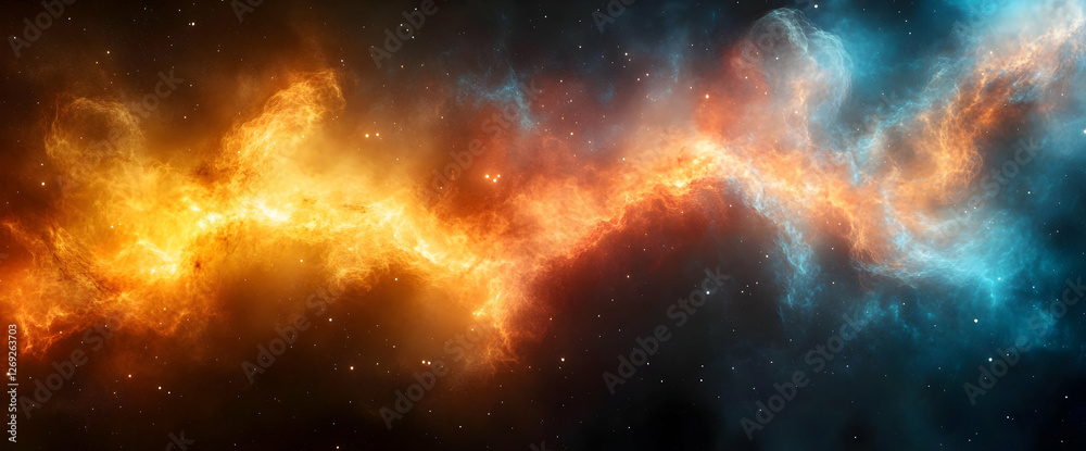 Obraz premium Colorful Nebula In Deep Space