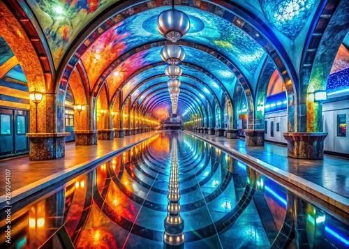 Surreal Moscow Metro: Pykhtino Station, December 2024 - Ethereal Underground