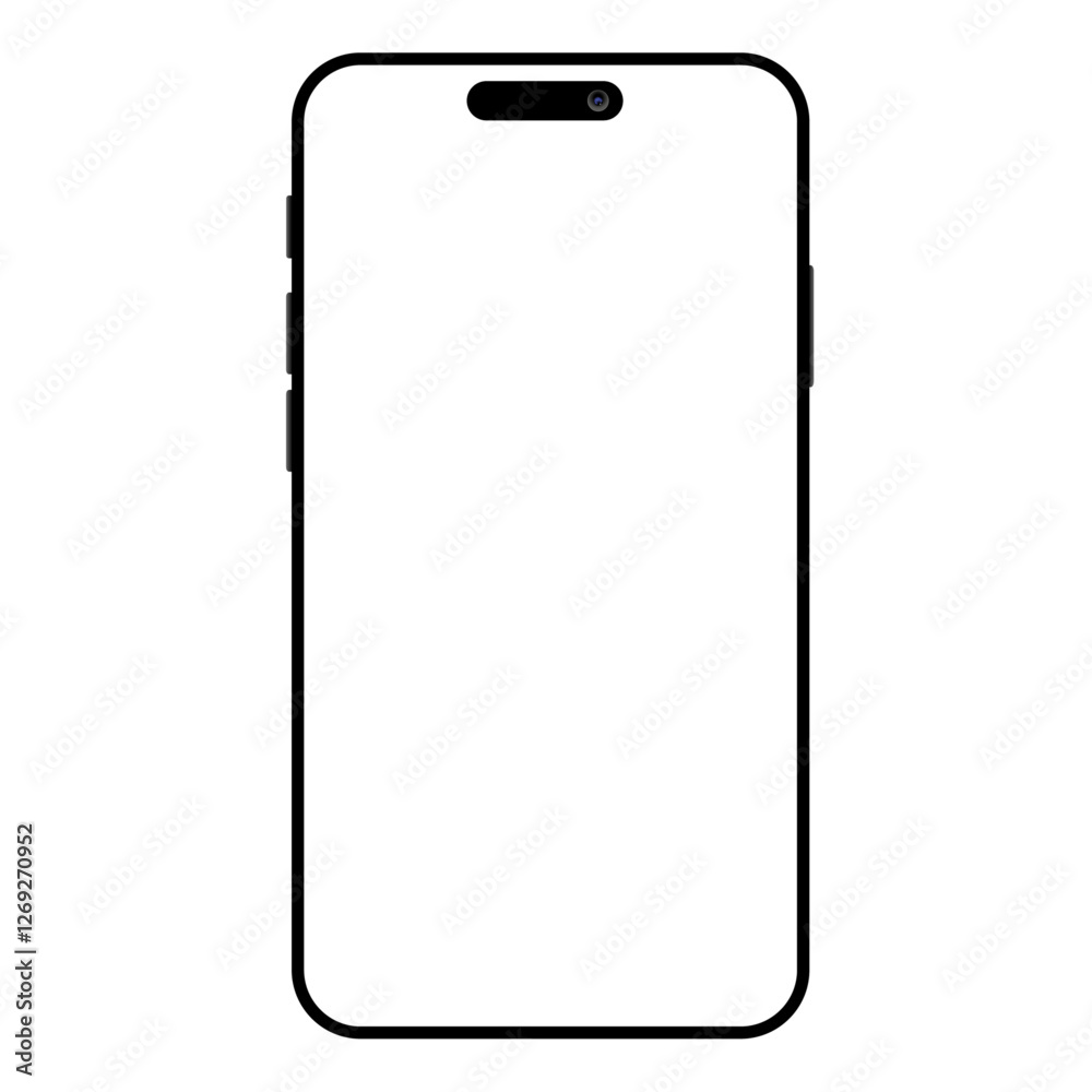 Modern Smartphone Mockup Blank Screen Isolated Black Mobile Phone Device Technology App Presentation Digital Interface Design Realistic Gadget Modern Smartphone Mockup Blank Screen Isolated Black Mobile Phone Device Technology App Presentation Digital Interface Design Realistic Gadget