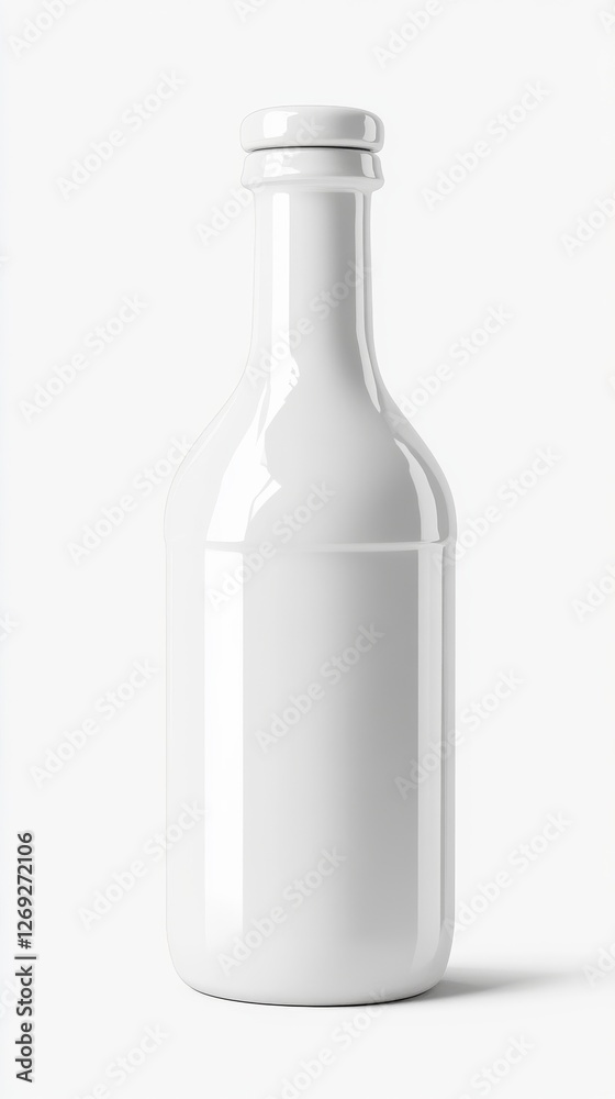 Plastic bottle with cap mockup, with clean and modern design on white isolated background Plastic bottle with cap mockup, with clean and modern design on white isolated background