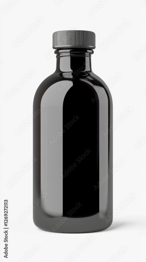 Plastic bottle with cap mockup, with clean and modern design on white isolated background Plastic bottle with cap mockup, with clean and modern design on white isolated background