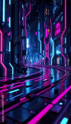 A highly detailed futuristic technology scene