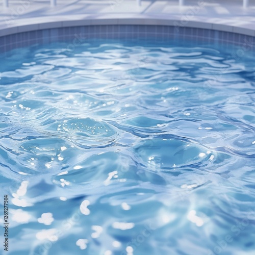 Beautiful clear water surface reflecting light, perfect for summer relaxation and leisure.