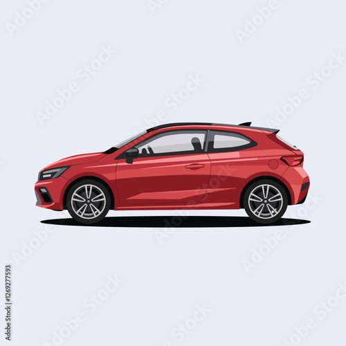 Red Car vector illustration concept