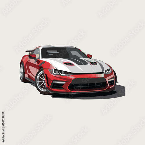 Red Car vector illustration concept