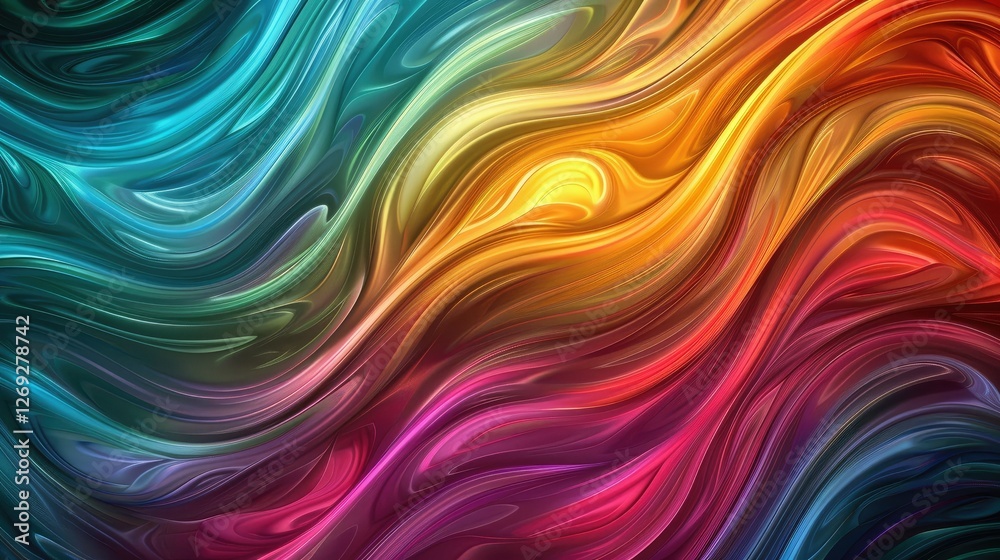 Dynamic waves of vibrant abstract colors Dynamic waves of vibrant abstract colors