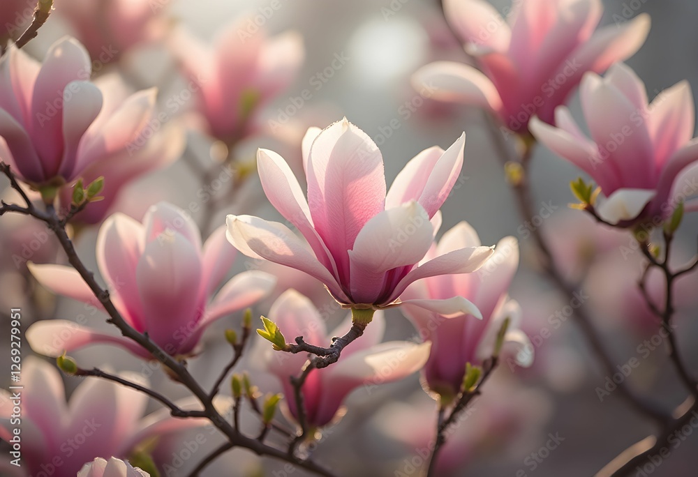 Fototapeta premium Soft Light on Magnolia Blooms