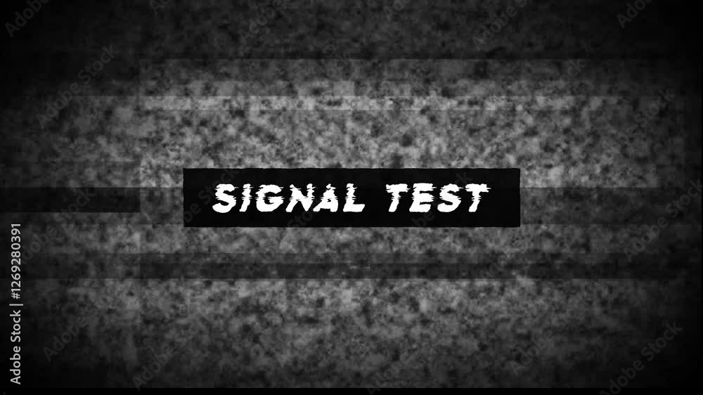 Footage of tv noise background Source No signal old vintage TV, Rolling bars on TV screen, No signal sign, Bad interference, Broken antenna, Distorted and Flickering, analog TV signal test, signal los