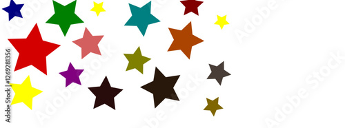 set of autumn stars leaves