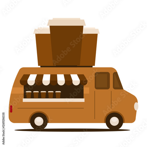 van with coffee