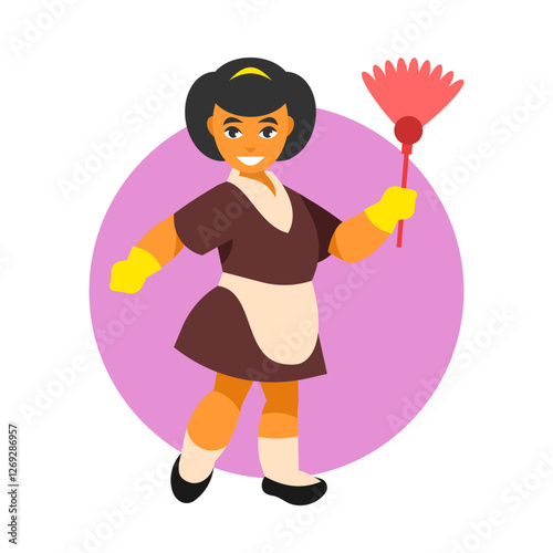 girl in chambermaid costume