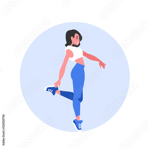 woman performing fitness