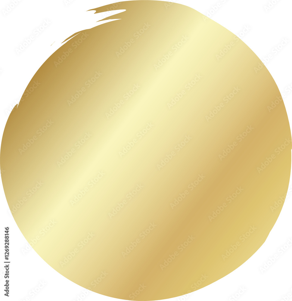 Gold different round brush. Design elements Gold different round brush. Design elements