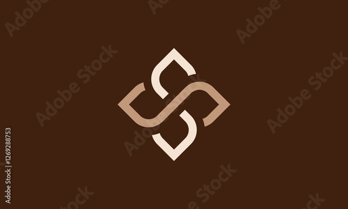 SS flower monogram logo design