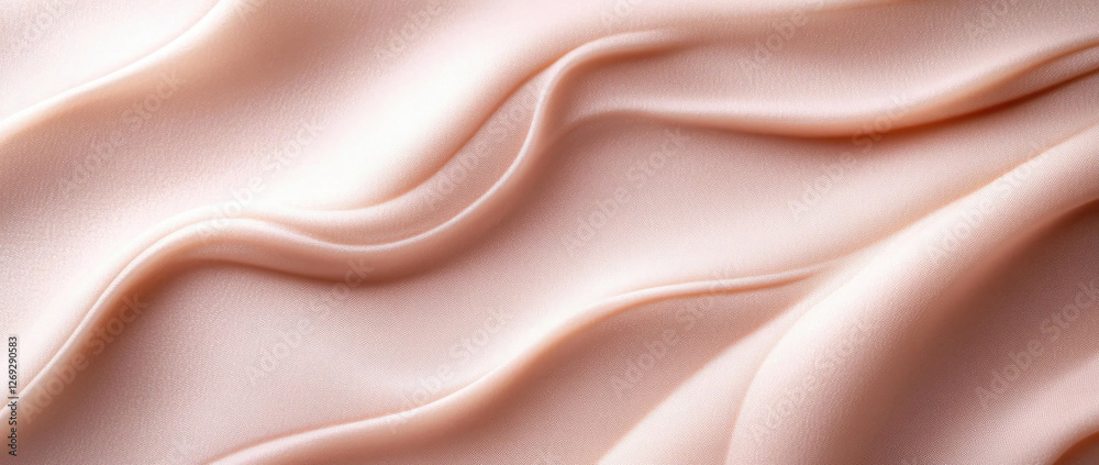 Fototapeta premium Soft Peach Silk Fabric Draped Background Texture Image