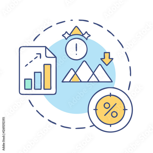 confidence interval icon, confidence interval vector illustration-simple illustration of confidence interval, perfect for confidence interval logos and icons