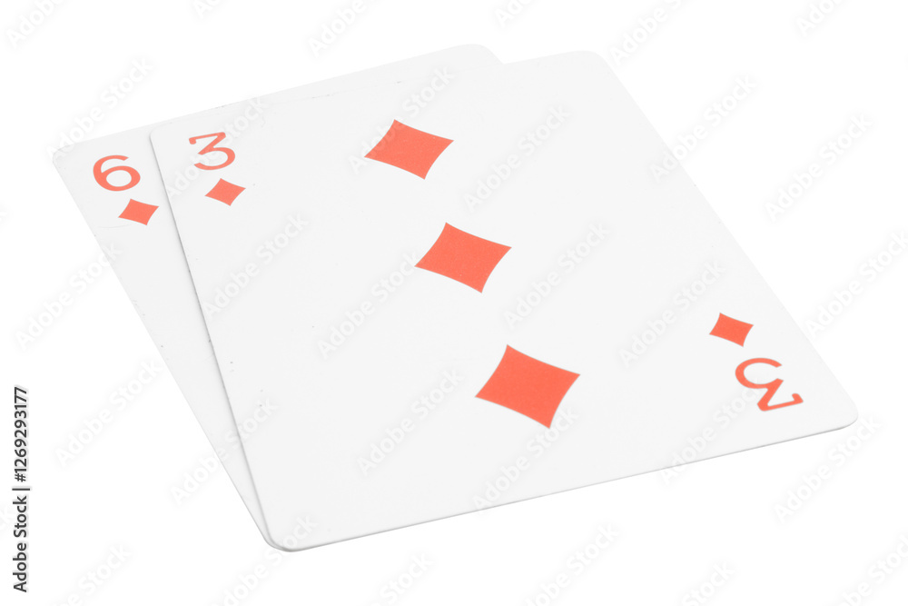 Obraz premium card gambling isolated on white background