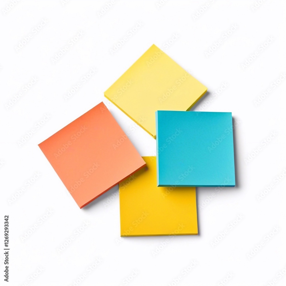 Post it stickers, set of several packs of colorful blank sticky post it notes isolated on white background. Message, reminder, business idea. Post it stickers, set of several packs of colorful blank sticky post it notes isolated on white background. Message, reminder, business idea.