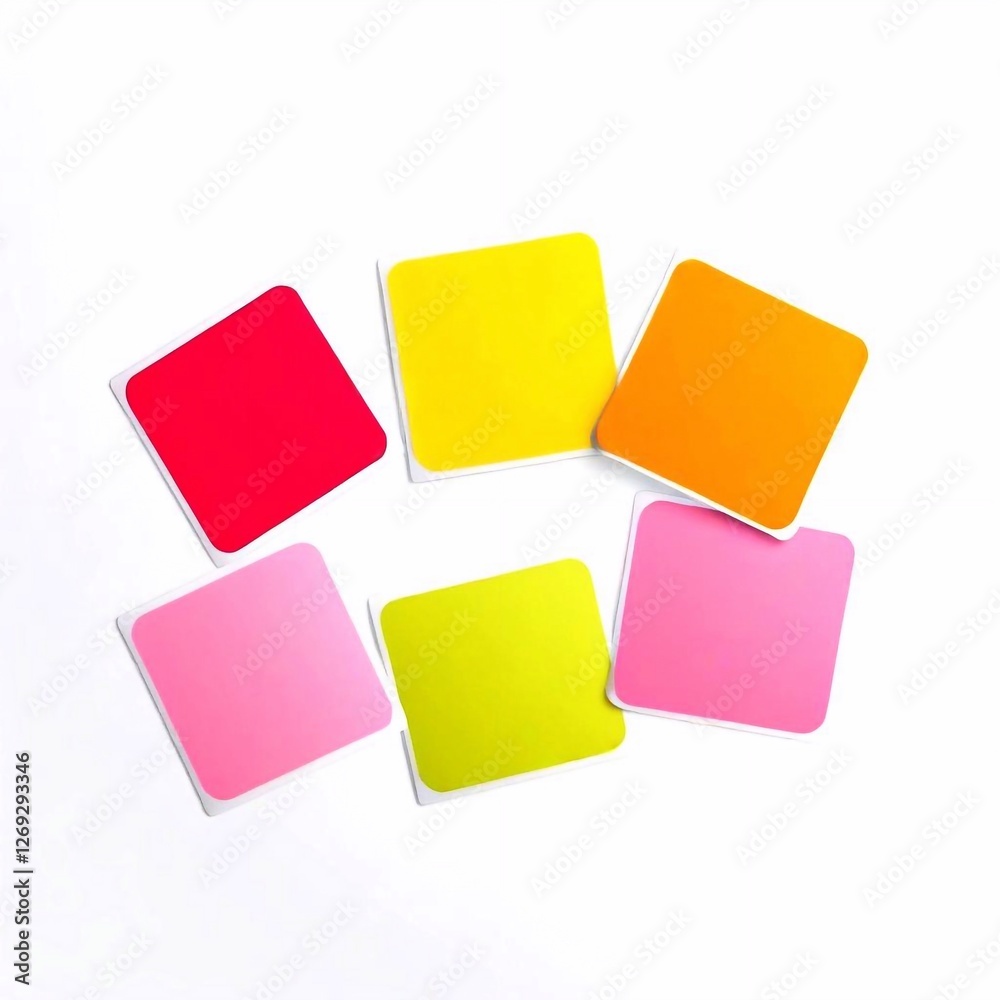 Post it stickers, set of several colorful blank sticky post it notes isolated on white background. Message, reminder, business idea. Post it stickers, set of several colorful blank sticky post it notes isolated on white background. Message, reminder, business idea.