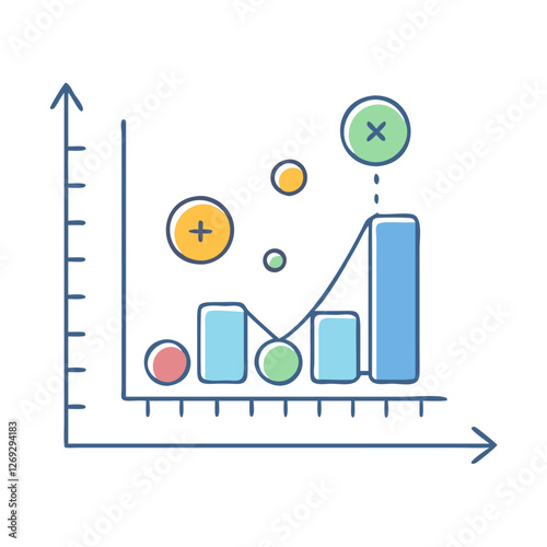 statistical correlation icon, statistical correlation vector illustration-simple illustration of statistical correlation, perfect for statistical correlation logos and icons