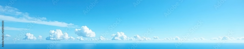 Clear azure sky, wispy clouds on distant horizon, wispy, distant Clear azure sky, wispy clouds on distant horizon, wispy, distant