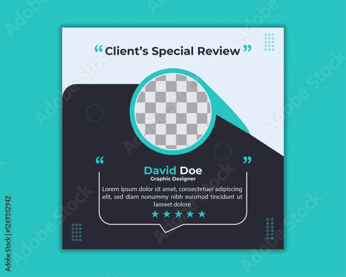 Customer feedback testimonial social media post web banner template Bundle.