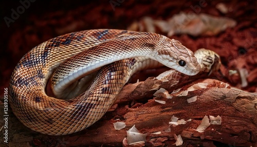  snake while on its shedding process