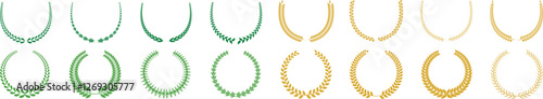Elegant Monogram Laurel Wreaths