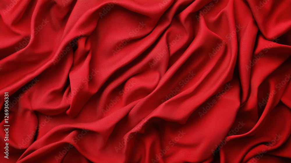 Background, Rich red fabric draped in elegant folds, showcasing texture and depth. Background, Rich red fabric draped in elegant folds, showcasing texture and depth.