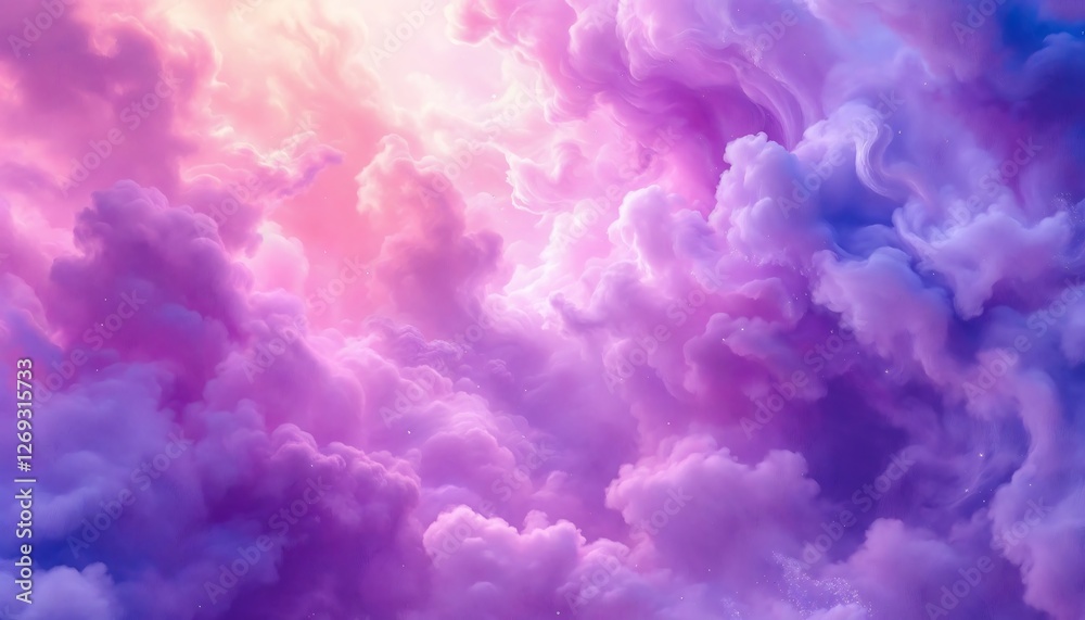 Fototapeta premium Dreamy Clouds Texture in Pastel Colors Abstract Sky Background