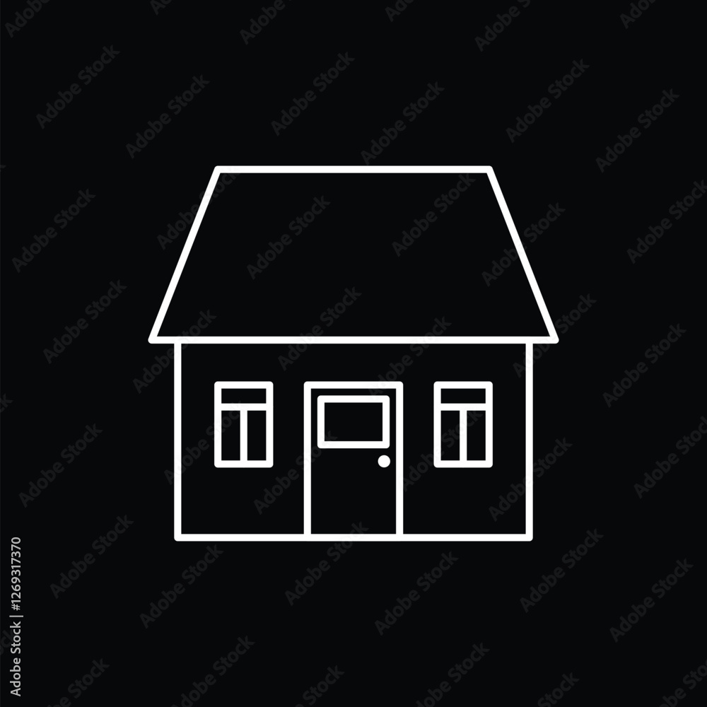 House line icon for real estate, mortgage, loan, concept and homepage. Vector illustration. House line icon for real estate, mortgage, loan, concept and homepage. Vector illustration.