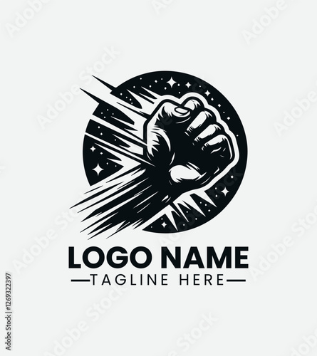 Clenched Fist Logo Design, Powerful Hand Logo, Unity Logo