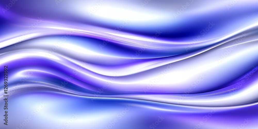 Fototapeta premium Abstract Blue and Purple Wave Background Swirling Fluid Design Dynamic Flowing Lines Smooth