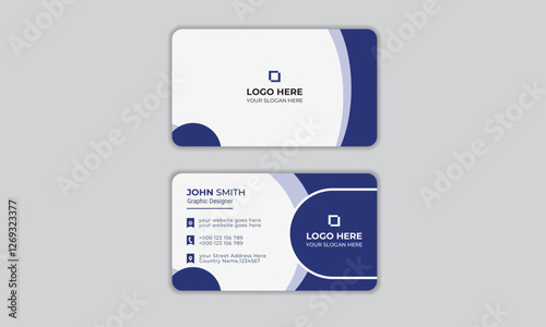 Modern and simple business card design.