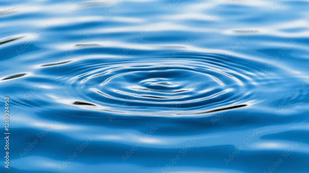 Gentle Concentric Ripples on a Blue Water Surface Creating a Calming and Serene Visual Gentle Concentric Ripples on a Blue Water Surface Creating a Calming and Serene Visual