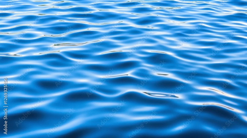 Fototapeta premium Gentle Ripples on a Soft Blue Water Surface with a Peaceful Ambience and Natural Lighting