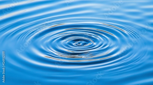 Gentle Ripples in Blue Water Creating Abstract Textures and Refreshing Surface Patterns