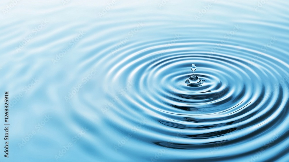 Light Blue Water Ripple Effect Tranquil and Peaceful Surface with Circular Waves Light Blue Water Ripple Effect Tranquil and Peaceful Surface with Circular Waves