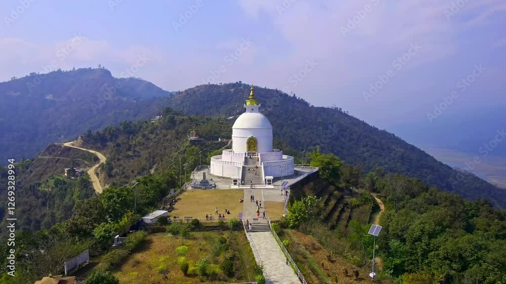 mountain temple in nepal mountain temple in nepal