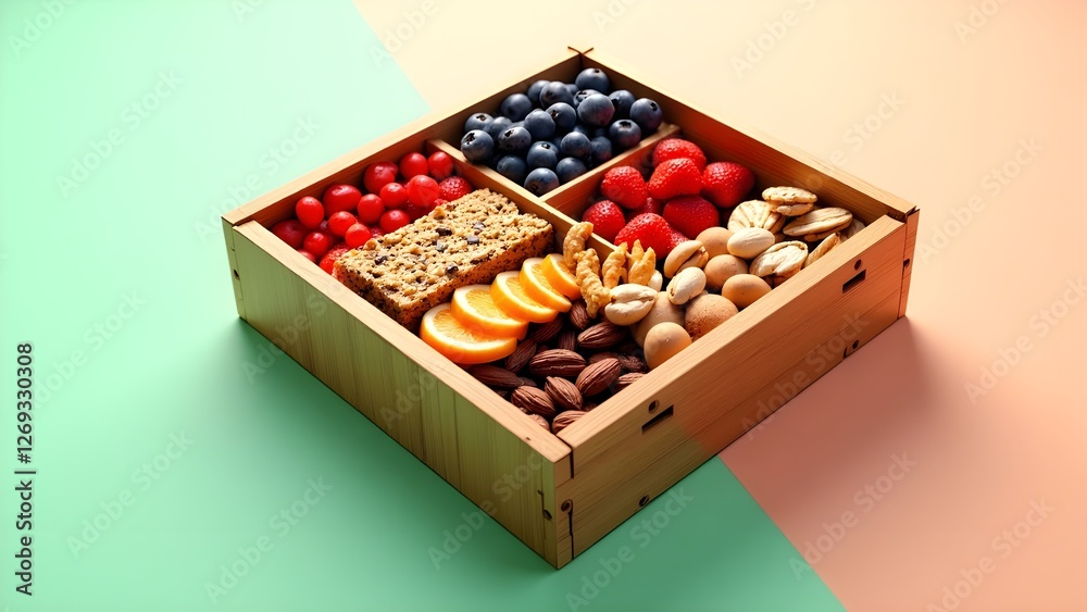 Healthy Snack Box with Nuts and Fruits Healthy Snack Box with Nuts and Fruits